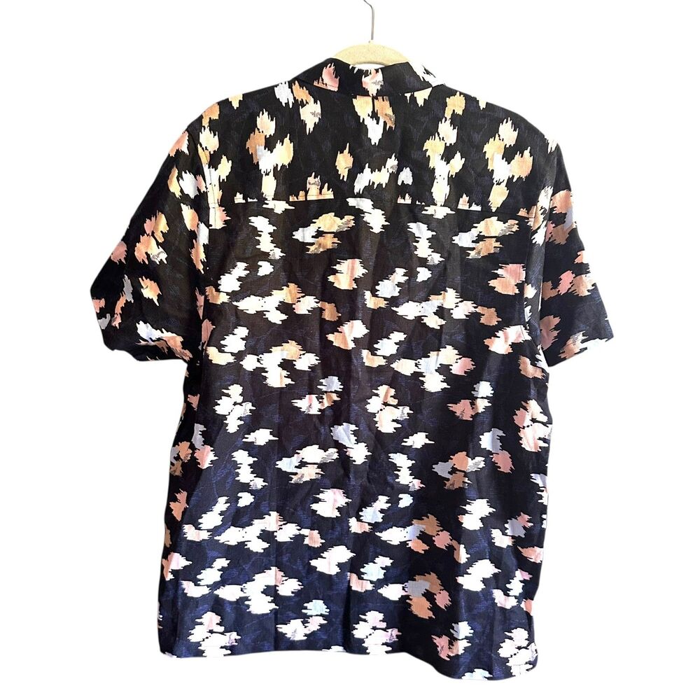 TED BAKER Hadrian Abstract Linen Button Down Large - Picture 3 of 5